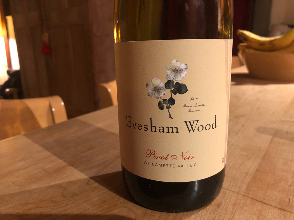 Evensham Wood pinot noir Willamette 2021