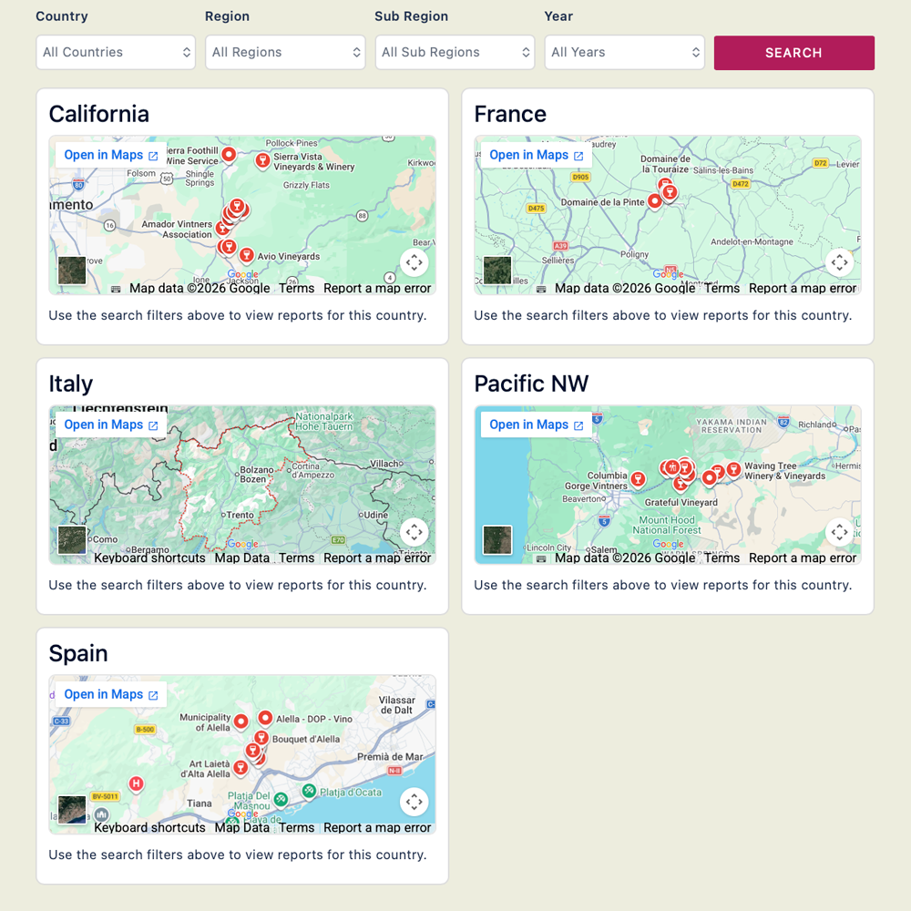 grower reports, wine education, vintage reports, wine vintages, terroir, vineyard conditions, harvest conditions, wine collecting, wine buying guide, wine regions, Spanish wine, Italian wine, French wine, California wine, Pacific Northwest wine, indigenous grape varieties, wine producers, wine tasting notes, wine cellaring, wine analysis, climate and wine, seasonal variation wine, wine insights, wine data, wine enthusiasts